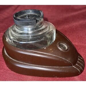 ESTERBROOK DRIPLESS INKWELL & PEN HOLDER Bakelite Glass Model 407‎